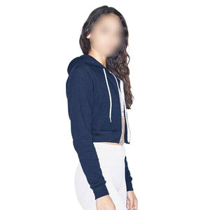 Stylish <b>Women</b> Crop Hoodies Gym, Fitness & Daily Wear Hooded <b>Tops</b> Wholesale OEM/ODM Supplier In Solid Color Contrast <b>Women</b> Hooded - Product Image 2