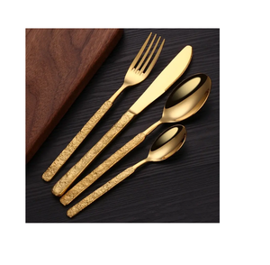 Ensemble de couverts 5 pièces en acier miroir ensemble de couverts couteau fourchette cuillère laiton ensemble de couverts à salade au plus bas prix - Product Image 2