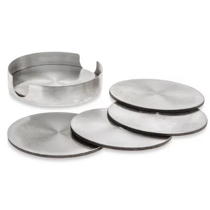 Tabletop Square Drinking Metal Stainless Steel Coasters Set <b>Table</b> <b>Top</b> <b>Protector</b> Mat Tea Cups Coaster Accessories Europe Style - Product Image 2