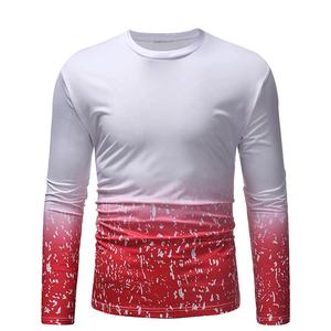 T-shirts d'été à manches longues décontractés pour hommes haute qualité coupe ajustée pour hommes chemise à manches longues avec impression de logo personnalisé - Product Image 3