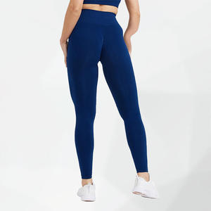Leggings de yoga pour femmes les plus populaires Ensemble 2 pièces Solide Grande taille Respirant Imperméable Évacuation de la transpiration Soutien-gorge de sport mi-taille - Product Image 3