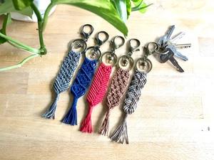 Meilleure vente Boho Design macramé porte-clés fait à la main 100% coton cordon qualité supérieure indien prix de gros pour la décoration - Product Image 3