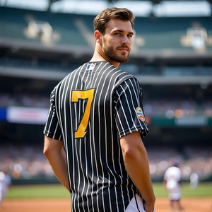 Camisetas de béisbol sublimadas personalizadas, camiseta de béisbol estampada de manga corta con botones para hombre - Product Image 3