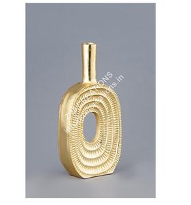 Vase en métal aluminium conique doré pour décoration intérieure moderne Vase à fleurs de table durable de haute qualité avec finition dorée Arrivée supérieure - Product Image 1