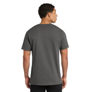 Camiseta de Cuello en V Lisa para Hombre, Camiseta Informal de Manga Corta de Algodón Cómodo para Uso Diario - Product Image 5