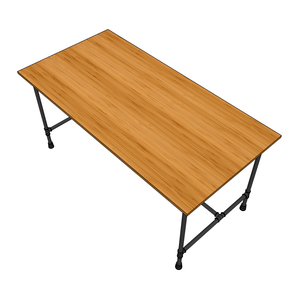 BFBA004-Bamboo Wood <b>Dining</b> <b>Table</b> 80x160cm Oak Material Pipe Legs Convertible for Home <b>Bar</b> Office Assembled Living Room Furniture - Product Image 4