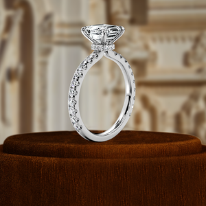 Diamant certifié IGI, diamant taille Asscher 1 carat, bague de fiançailles en diamant de laboratoire, bague de mariage en or blanc 14 carats massif - Product Image 5