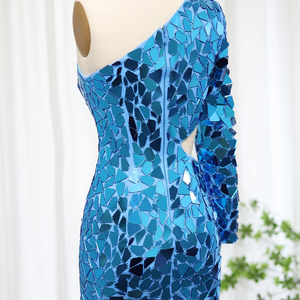 Vestidos <span class=keywords><strong>de</strong></span> Fiesta Cortos <span class=keywords><strong>de</strong></span> Lentejuelas <span class=keywords><strong>Azul</strong></span> <span class=keywords><strong>Turquesa</strong></span> Jancember SZ015 para Cóctel, Club Nocturno, Cumpleaños - Product Image 5