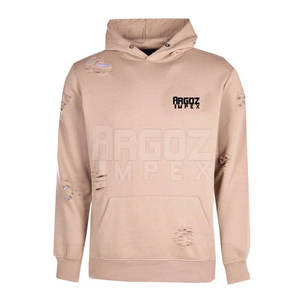 Sweats à capuche en détresse pour hommes avec matériau durable Nouveau design Offre Spéciale à bas prix pour l'hiver avec col à capuche confortable - Product Image 1