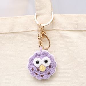 Colgante Redondo Hecho a Mano de Ganchillo, Adorno Colgante para Bolsa con Diseño de Galleta, Llavero Oreo, Joyería Adorable Estilo Viento - Product Image 3