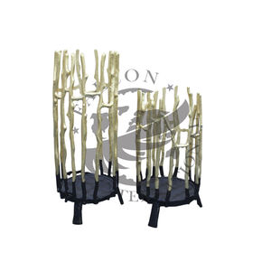 Nouveau design tendance, bougeoir en fil de fer métallique pour décoration intérieure/extérieure, mariage et Noël, fait à la main, durable - Product Image 3