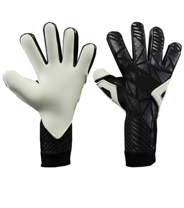 Nouveaux Gants de Gardien de But de Football de Haute Qualité, Respirants, en Cuir Épais, Antidérapants, Résistants à l'Usure, à Doigts Entiers avec Fermeture Auto-agrippante - Product Image 1