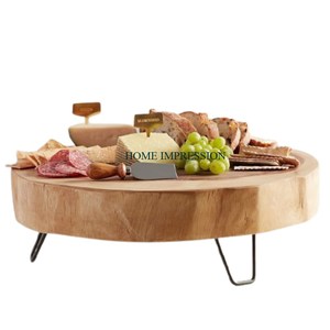 Rectangle Shape Mango Wood Serving Platter Wooden Charcuterie & Dessert <b>Display</b> Tray <b>for</b> Dishes & <b>Plates</b> Party Decor Platter - Product Image 3