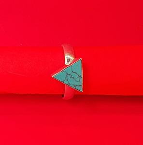 S925 estampado trillón turquesa joyería 925 plata esterlina turquesa piedra anillo ajustable para mujer - Product Image 4