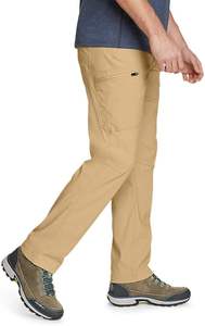 Pantalones informales Rainier para hombre, ligeros, de lana, elásticos, con cierre alto, estilo medio, diseño plano, teñido liso, servicio OEM disponible, lona - Product Image 4