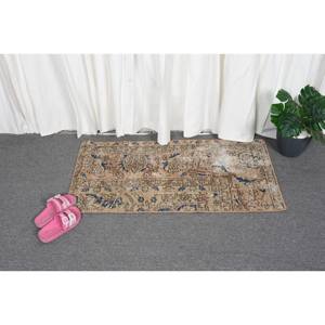 Alfombra de lana turca Vintage de 17x33 pies, tejido plano de retazos beige y negro para decoración de sala de estar, respaldo de látex - Product Image 4