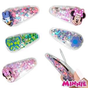 Set de 6 Pinzas para el Cabello con Diseño de Mickey y Minnie Mouse, de Tela y Acrílico, Unisex, para Fiestas - Product Image 4