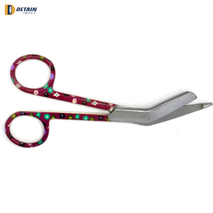 5.5 Inch Stainless Steel Multi Colored Sharp Blade Surgical Plaster Shears <b>Sutur</b> <b>Kit</b> Medic Instrument - Product Image 6