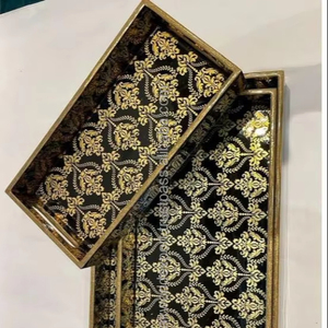 Plateau Premium en Bois Naturel de Haute Qualité et au Design Unique, Utilisé pour Servir des Tasses à Thé, Plateau de Service en provenance d'Inde par Falak World Export - Product Image 1
