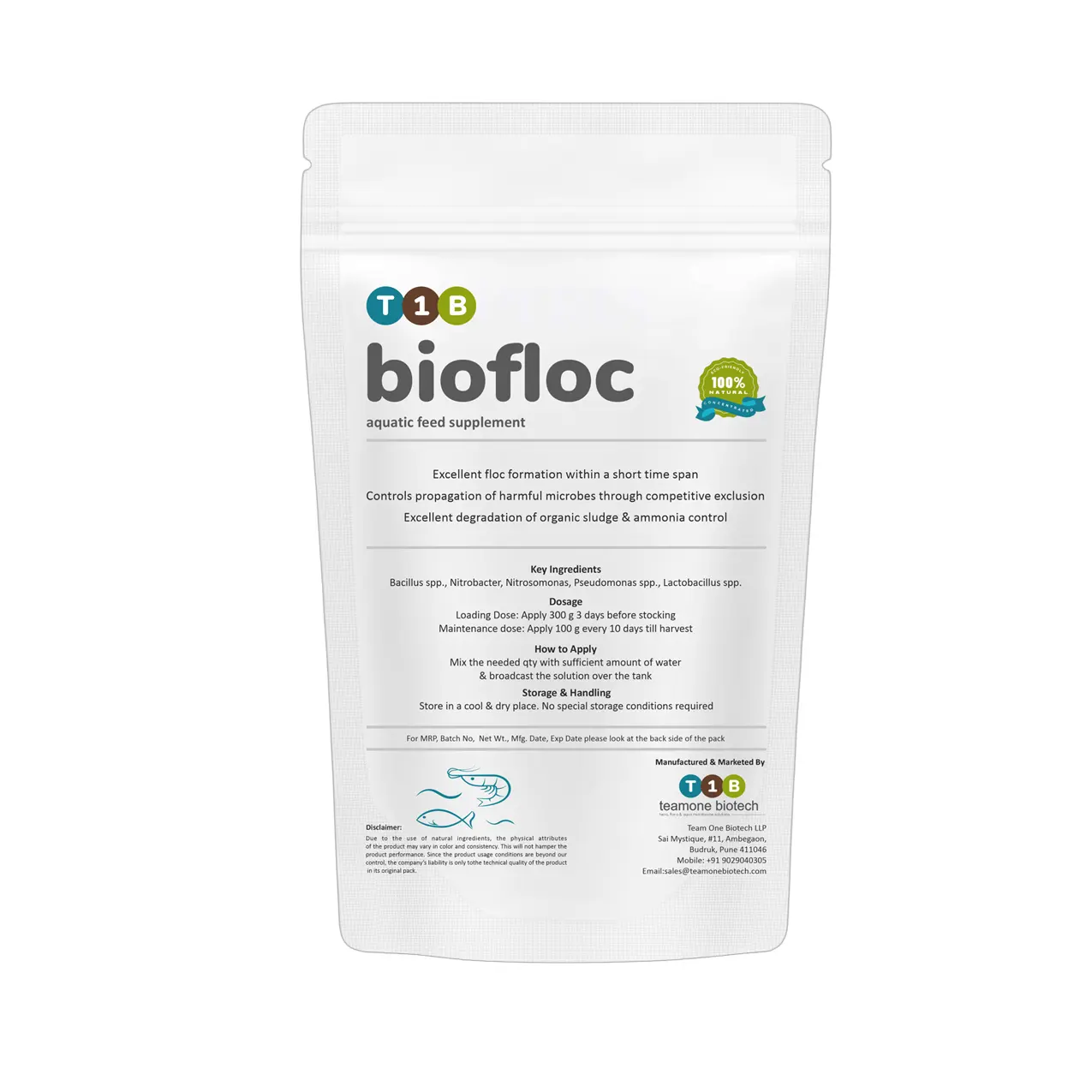 100% Pure Aquaculture Probiotics For Biofloc Farming Uses Equipment & Top Grade By Indian Exporters Lowest Prices