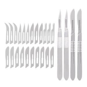 30 Piezas de Hojas de Bisturí de Acero Inoxidable Estériles # 10 con 2 unidades en paquete # Cuchillo de Metal Manual Tipo Bisturí con Mango y Estuche de Almacenamiento - Product Image 6