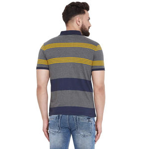 Camiseta de polo personalizada de la mejor calidad, cuello estándar, Manga corta a rayas en todos los tamaños y diseños de colores, transpirable, OEM personalizado - Product Image 6
