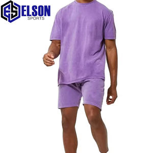 Conjunto de ropa deportiva cortavientos transpirable de diseño personalizado Unisex 2024, camisetas y pantalones cortos de talla grande para hombre, última ropa de verano - Product Image 6