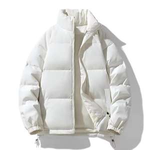 Haute rue personnalisé hommes hiver PU tissu doudoune XL capuche zippée avec col montant léger prix de gros fabriqué en usine - Product Image 1