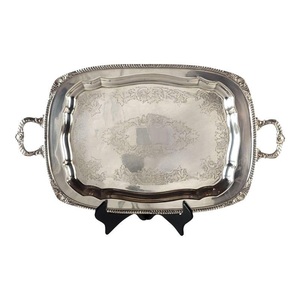 Bandeja DE SERVICIO DE Metal con estilo clásico de llegada superior, bandeja de servicio de Metal de mesa de diseñador hecha a mano pulida brillante, tamaño personalizado - Product Image 6