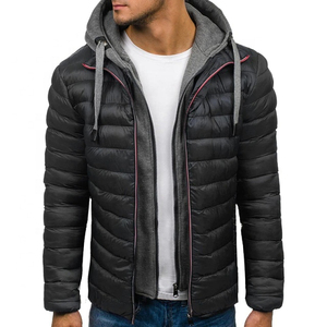 2025 New Custom Logo Winter puffer <b>jacket</b> High Street Style Male Canvas Coat with <b>Padded</b> Bubble Warm for Men - Product Image 3