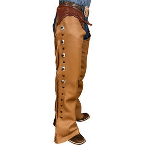 Logo personnalisé confortable chaps complets en cuir pour cheval unisexe respirant de haute qualité en cuir véritable chaps complets d'équitation - Product Image 4