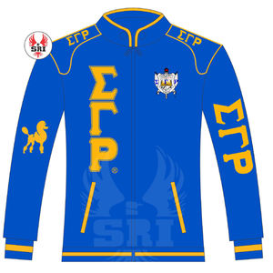 Top qualité Logo personnalisé Sigma Gamma Rho Varsity Jacket manches en cuir chenille broderie Vintage Letterman Varsity Jacket - Product Image 2
