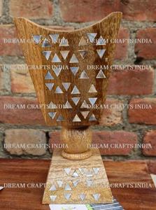 Brûle-encens en bois de manguier naturel durable avec incrustation de nacre, motif religieux arabe, ensemble cadeau de luxe, artisanat de rêve, Inde - Product Image 6