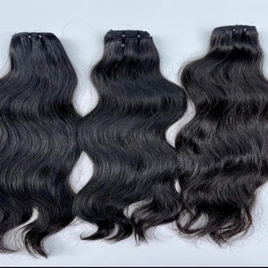 Extensión de cabello de templo indio crudo, cutícula alineada, cabello del sur de la India, paquetes de trama, venta al por mayor, cabello virgen de alta calidad - Product Image 1