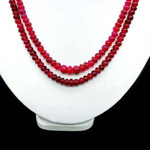 Natural Bangkok Ruby <b>Beaded</b> <b>Necklace</b> 373.65Cts Fashion Accessory - Product Image 3