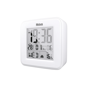 MEBUS MEB Digital <b>Radio</b> Alarm <b>Clock</b> White Desk & Table <b>Clock</b> - Product Image 2