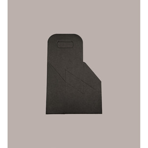 ชั้นวางตะกร้าแบบเปิด10ชิ้นใน150x75H300mm กระดาษแข็งคราฟท์สีดำแข็งสำหรับ2ขวดน้ำมัน/เบียร์500มล. ไวน์สำหรับร้านขายไวน์ - Product Image 1