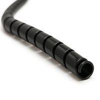 Electriduct - Protector de Cables en Espiral de Alta Resistencia de 3/4 Pulgadas, Funda Flexible de Plástico HDPE para Cables, 10 Pies, para Reparación de Cables, Color Negro