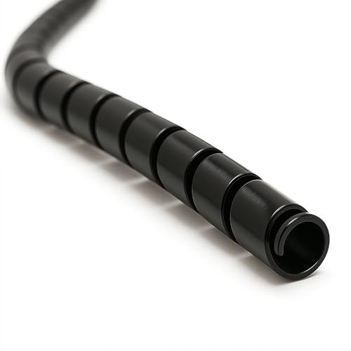 10mm Spiral Wrapping PE Sleeving for Electrical Wires Cable Protector with 4mm ID 5V Rated -20C to +80C
