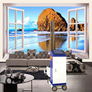 Impresora de inyección de tinta 3D para paredes Bheng, máquina de impresión UV para paredes con ruedas, tinta UV CMYK, impresora automática de pintura directa a la pared - Product Image 4