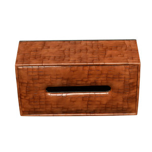 Boîte porte-mouchoirs en cuir PU écologique Étui à lingettes décoratif et réutilisable pour table, bureau et salle de bain - Product Image 3