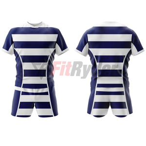 Uniformes de Rugby Personalizados Unisex con Logotipo, Tallas Grandes, Transpirables, 100% Poliéster, Camisetas de Manga Corta y Pantalones Cortos, Sublimación al por Mayor - Product Image 1