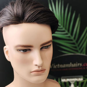 Wholesale 2025 100% Human Hair Premium Quality Full Cuticle Toupee for <b>Men</b> High Quality Full <b>Wig</b> for <b>Men</b> - Product Image 1