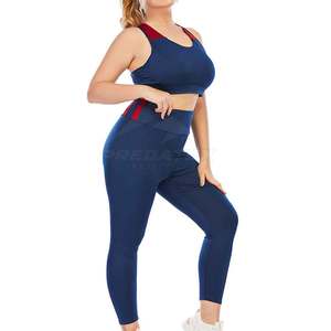 Conjunto de yoga para mujer Active Wear Estilo único con diseño sólido Logotipo frontal Diseño sin costuras - Product Image 2