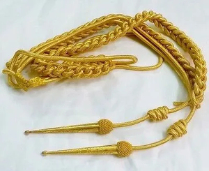 Oem Chất Lượng Cao Thân Thiện Với Môi Tùy Chỉnh Màu Vàng Dây Trích dẫn Nghi Lễ Aiguillette Đồng Phục Phụ Kiện Brass Mẹo Làm - Product Image 4