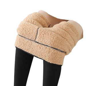 Women's Casual High Waist Winter Jogger Pants Solid Color Lightweight French Terry Windproof Elastic Leg Warm Outwear - Product Image 2