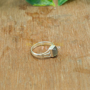 Bague en labradorite feu bleu, bague en argent sterling 925, bague de promesse pour elle, bijoux en labradorite, cadeau de Noël pour petite amie - Product Image 2