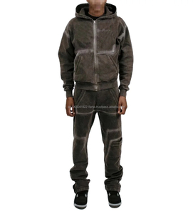Ensemble de survêtement pour homme en polyester respirant, coupe-vent, léger, uni, streetwear, sur mesure, Pakistan, nouveau design 2025, hiver - Product Image 2