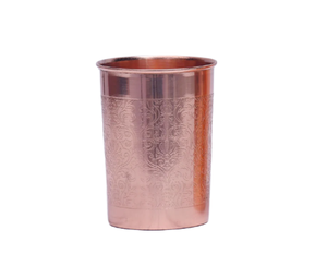 Plateau de service en verre cuivre de luxe personnalisé pour la maison ou le restaurant Design traditionnel gravé à la main par métal et PC - Product Image 1