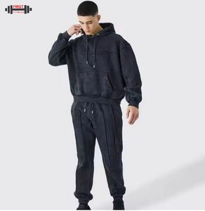 Survêtement délavé à l'acide avec 100% coton en gros disponible à des prix raisonnables survêtement pour survêtements pour hommes, respirant - Product Image 1